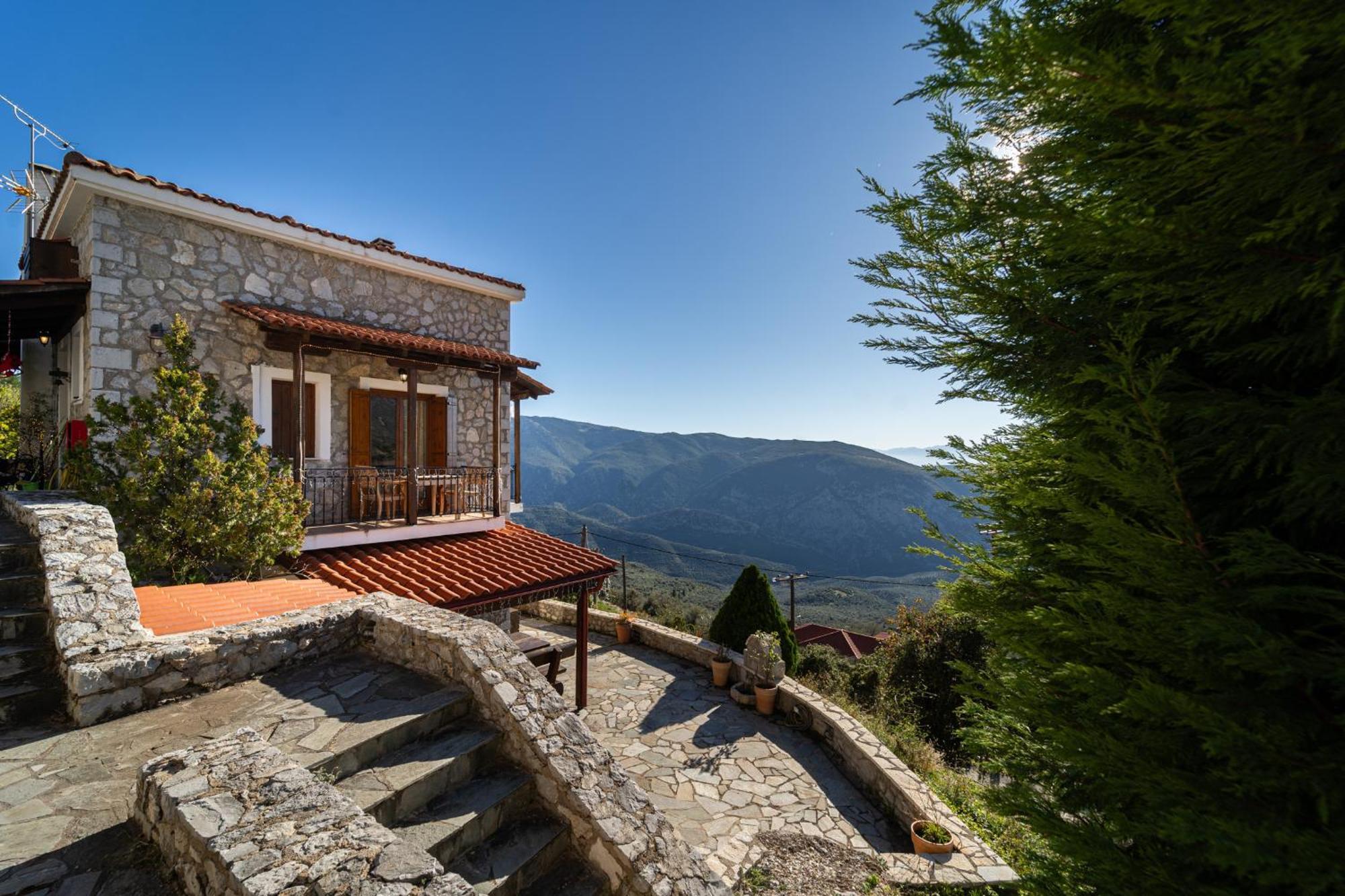Rock Dandy Deluxe Chalet In Arachova - Delphi, Sauna, Prv Parking, Amazing View Exterior photo